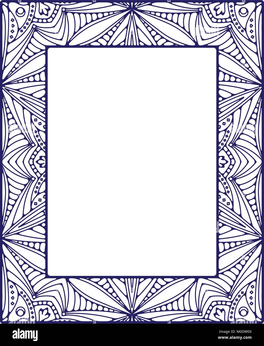 Image abstrait décoratif, noir et blanc avec ornement lieu vide pour votre texte. Vector Illustration. Illustration de Vecteur