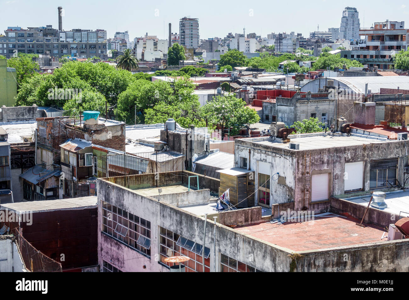 Buenos Aires Argentina,Caminito Barrio de la Boca,horizon de la ville,quartier industriel,entrepôt,hispanique ARG171122207 Banque D'Images