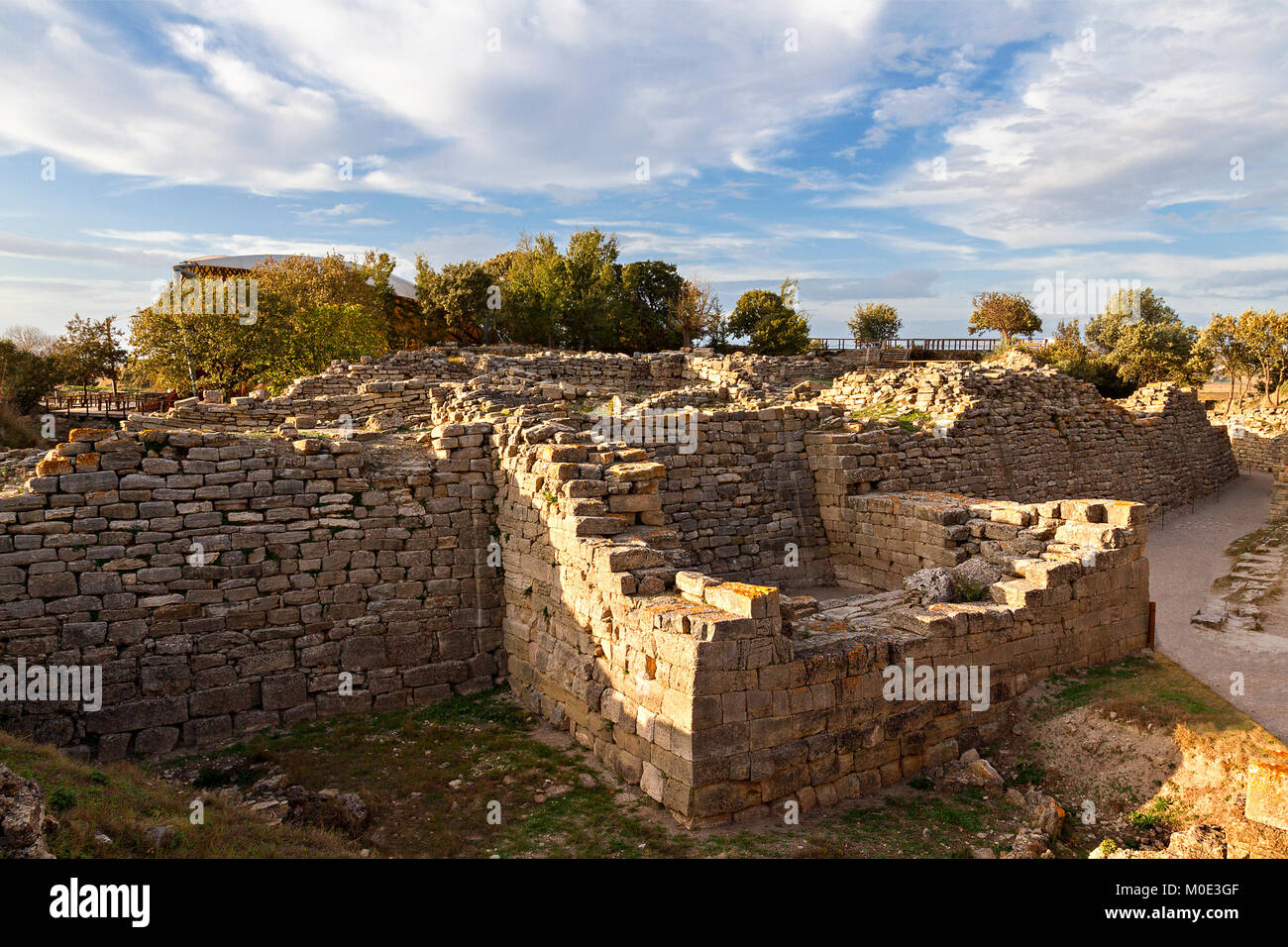 Ruines de Troie à Canakkale, Turquie. Banque D'Images