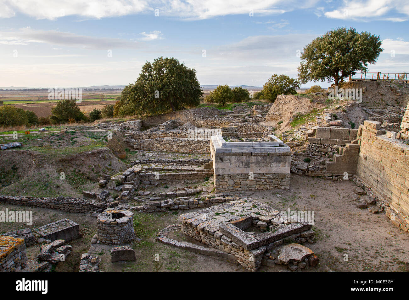 Ruines de Troie à Canakkale, Turquie. Banque D'Images