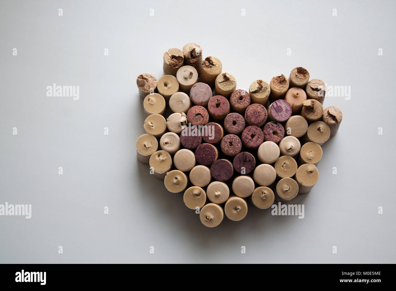 Wine corks forme valentine Banque D'Images