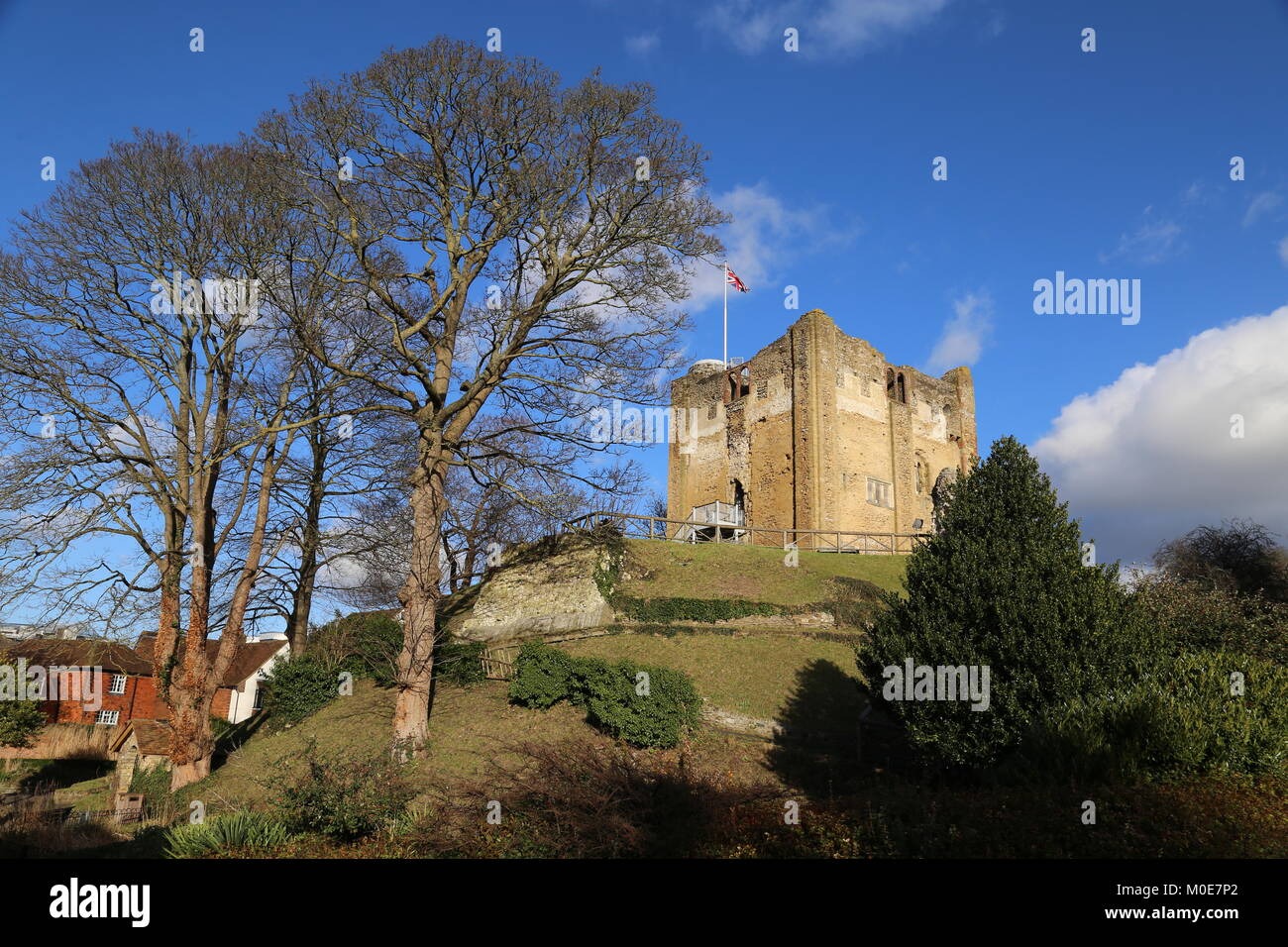 Grande tour, Guildford Castle, Castle Street, Guildford, Surrey, Angleterre, Grande-Bretagne, Royaume-Uni, UK, Europe Banque D'Images