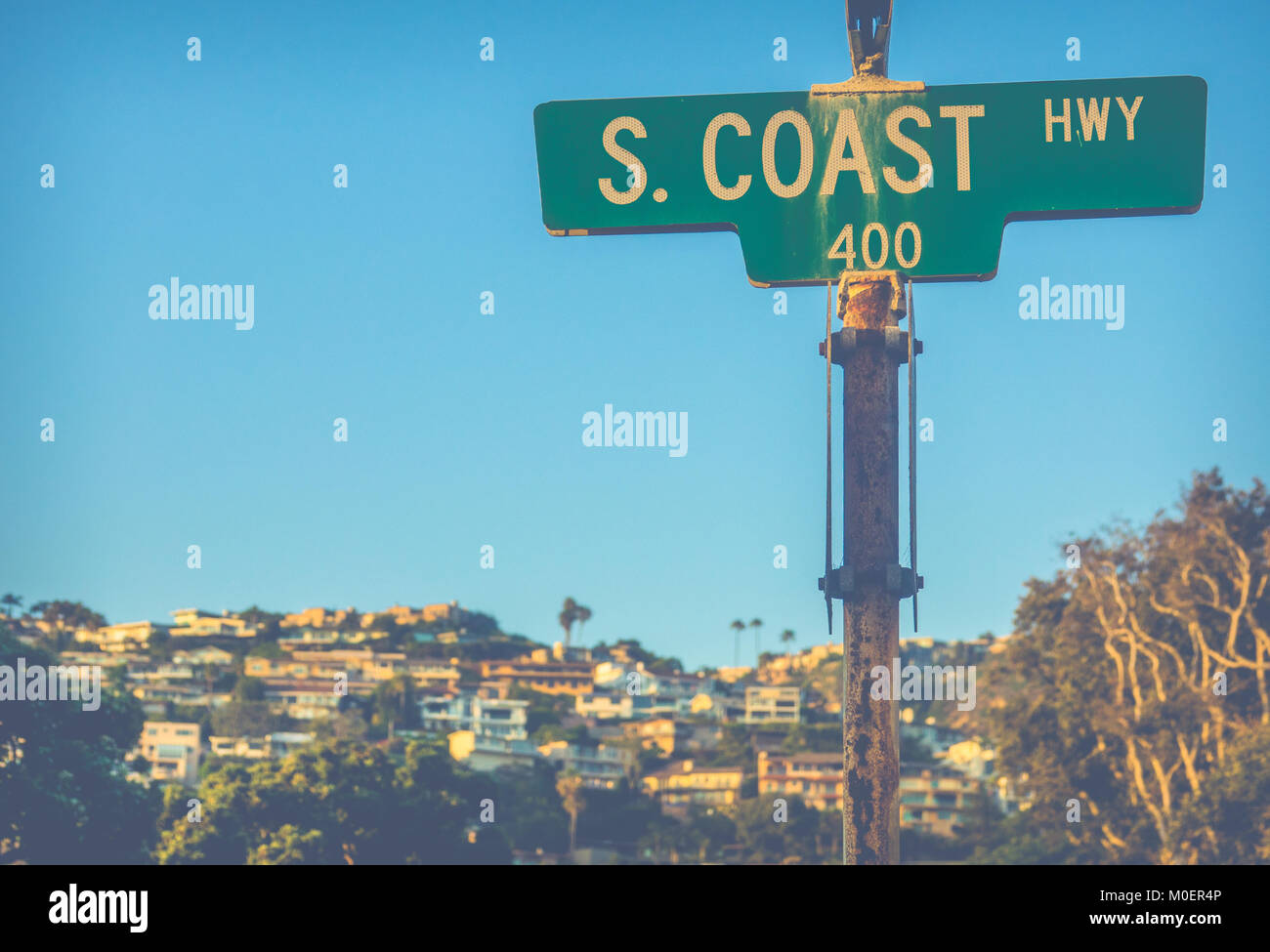 Inscrivez-vous pour la célèbre Côte Sud Route en Californie Banque D'Images