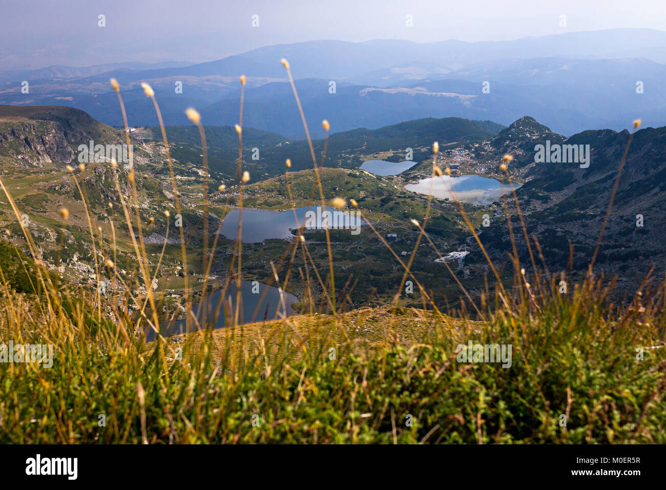 Lacs de montagne sur la montagne de Rila en Bulgarie Banque D'Images