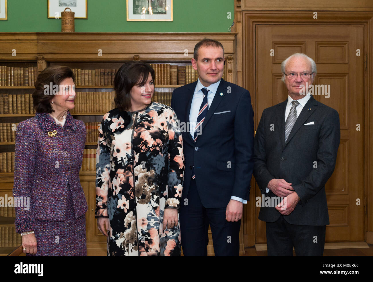 Stockholm, Suède, le 19 janvier, 2018. Du 17 au 19 janvier, le président de l'Islande Guðni Thorlacius Jóhannesson, visiter la Suède. Banque D'Images