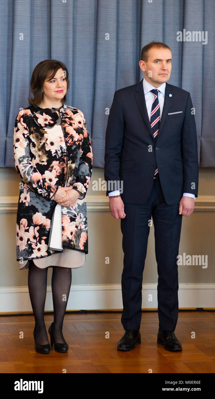 Stockholm, Suède, le 19 janvier, 2018. Du 17 au 19 janvier, le président de l'Islande Guðni Thorlacius Jóhannesson, visiter la Suède. Banque D'Images