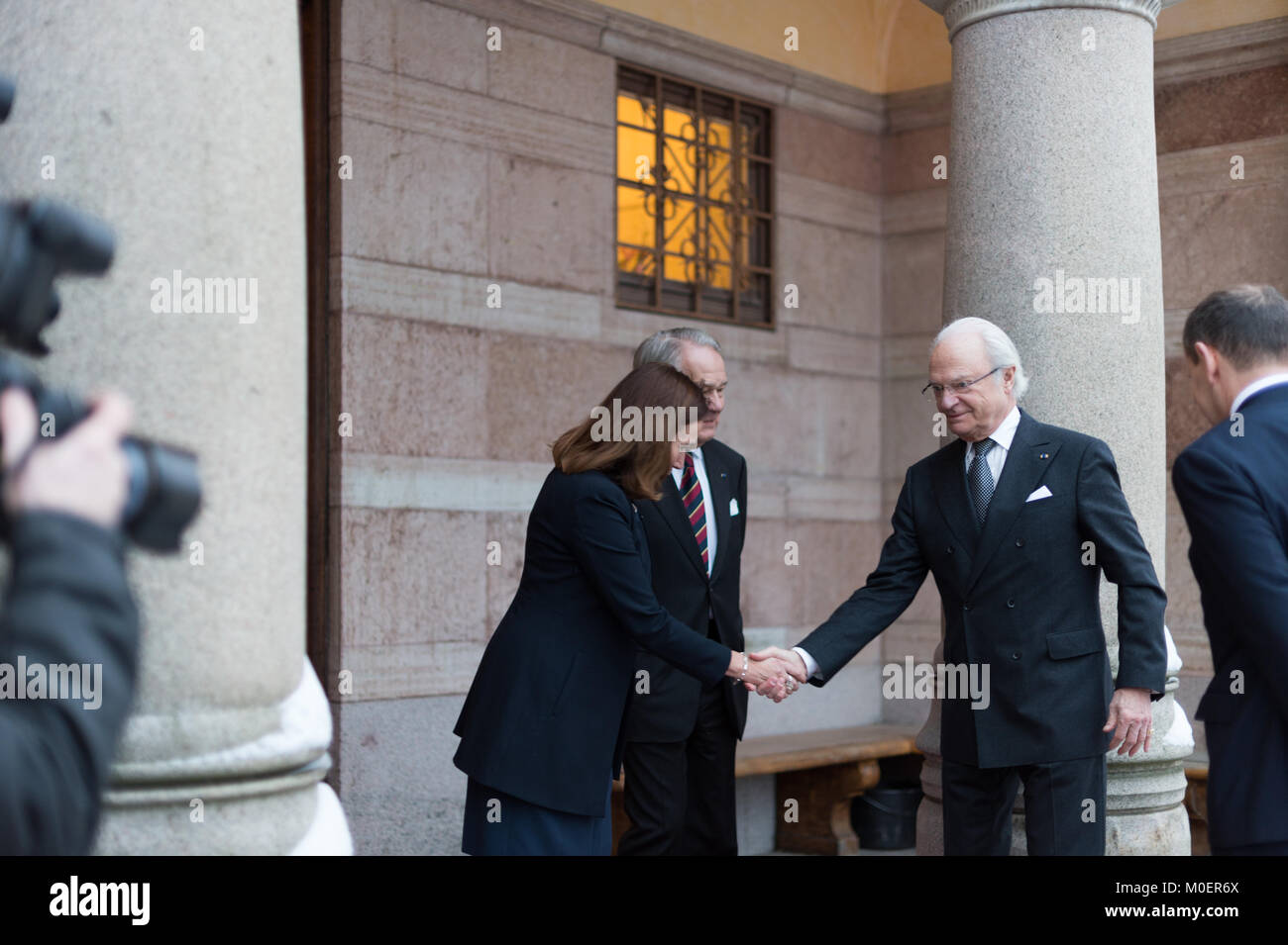 Stockholm, Suède, le 18 janvier, 2018. Du 17 au 19 janvier, le président de l'Islande Guðni Thorlacius Jóhannesson, visiter la Suède. Banque D'Images