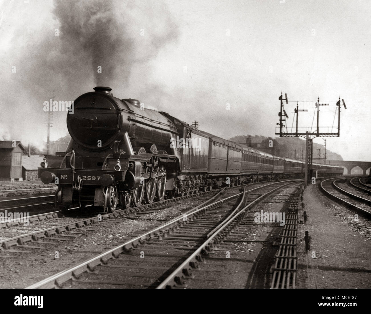 'Train' le plus rapide du monde - l'Cheltehnam Flyer locomotive à vapeur, 1932 Banque D'Images