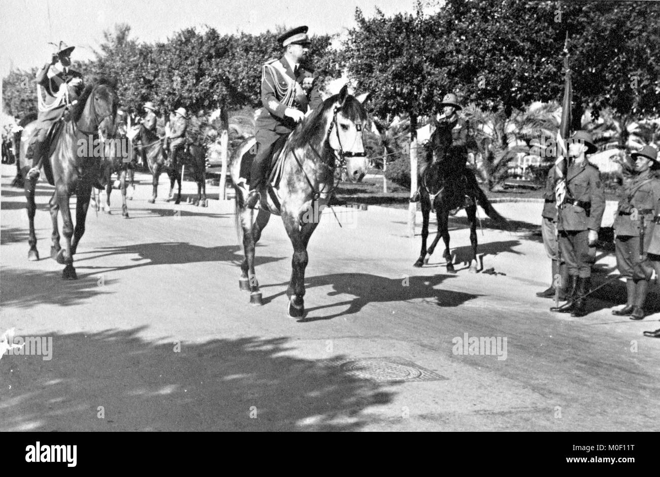 Leader fasciste Italo Balbo à Tripoli, le 11 mars, 1937 Banque D'Images