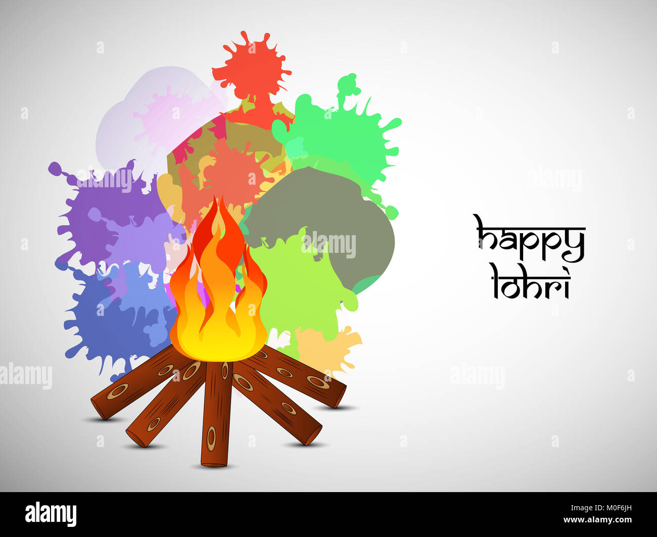Illustration du festival hindou Lohri background Banque D'Images