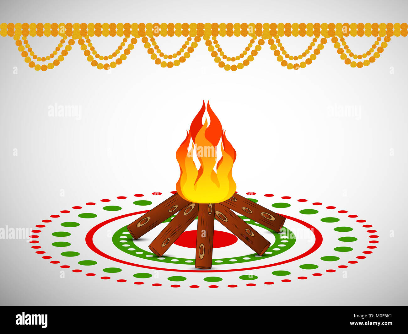 Illustration du festival hindou Lohri background Banque D'Images