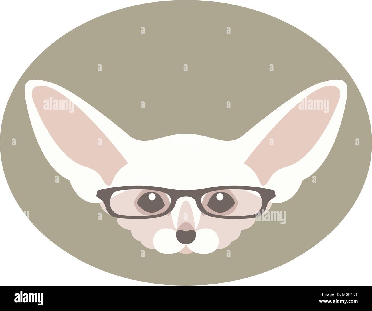 Fox en face d'illustration vectorielle lunettes style plat recto Illustration de Vecteur Fox en face d'illustration vectorielle lunettes style plat recto Illustration de Vecteur