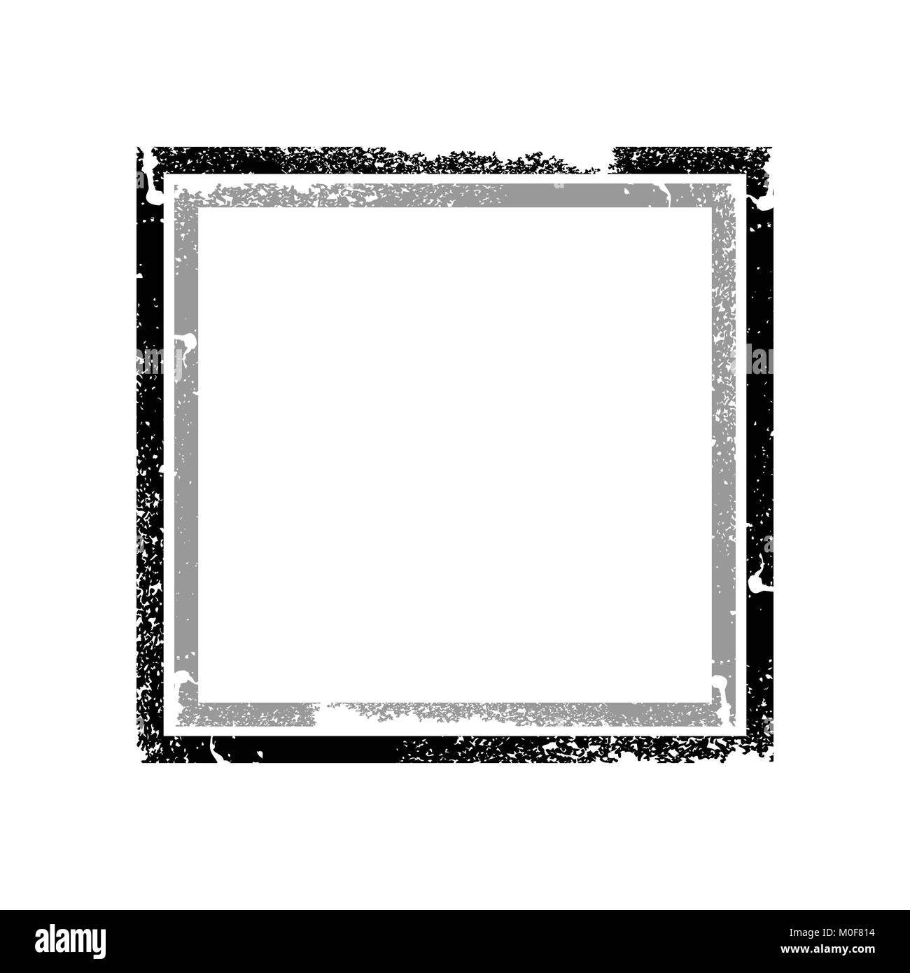 Cadre gris et noir en détresse Vector Graphic Design Illustration de Vecteur