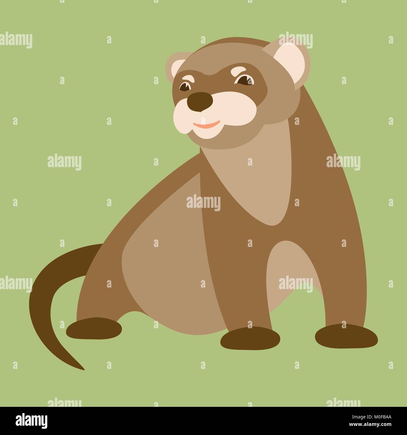 Tête de furet vector illustration style plat côté profil Illustration de Vecteur Tête de furet vector illustration style plat côté profil Illustration de Vecteur