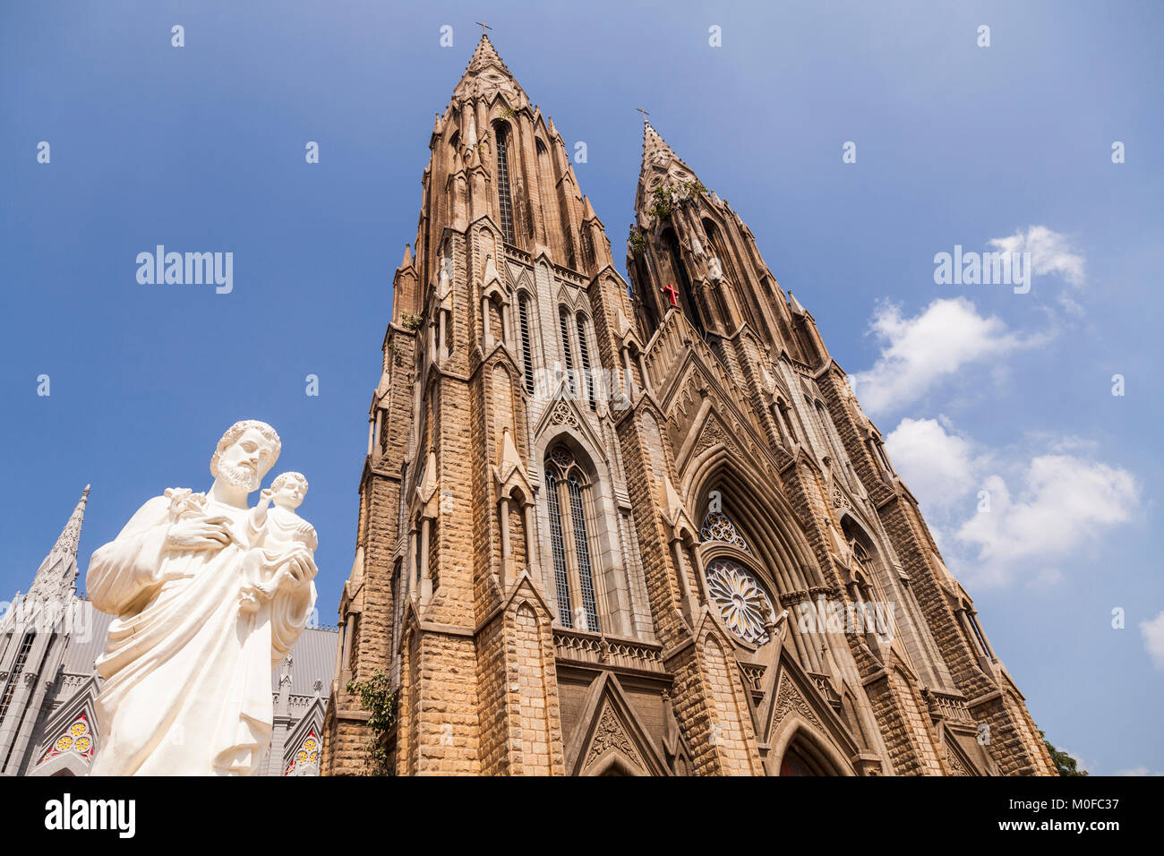 L'Inde, Karnataka, Mysore, St Philomena's Cathedral Banque D'Images