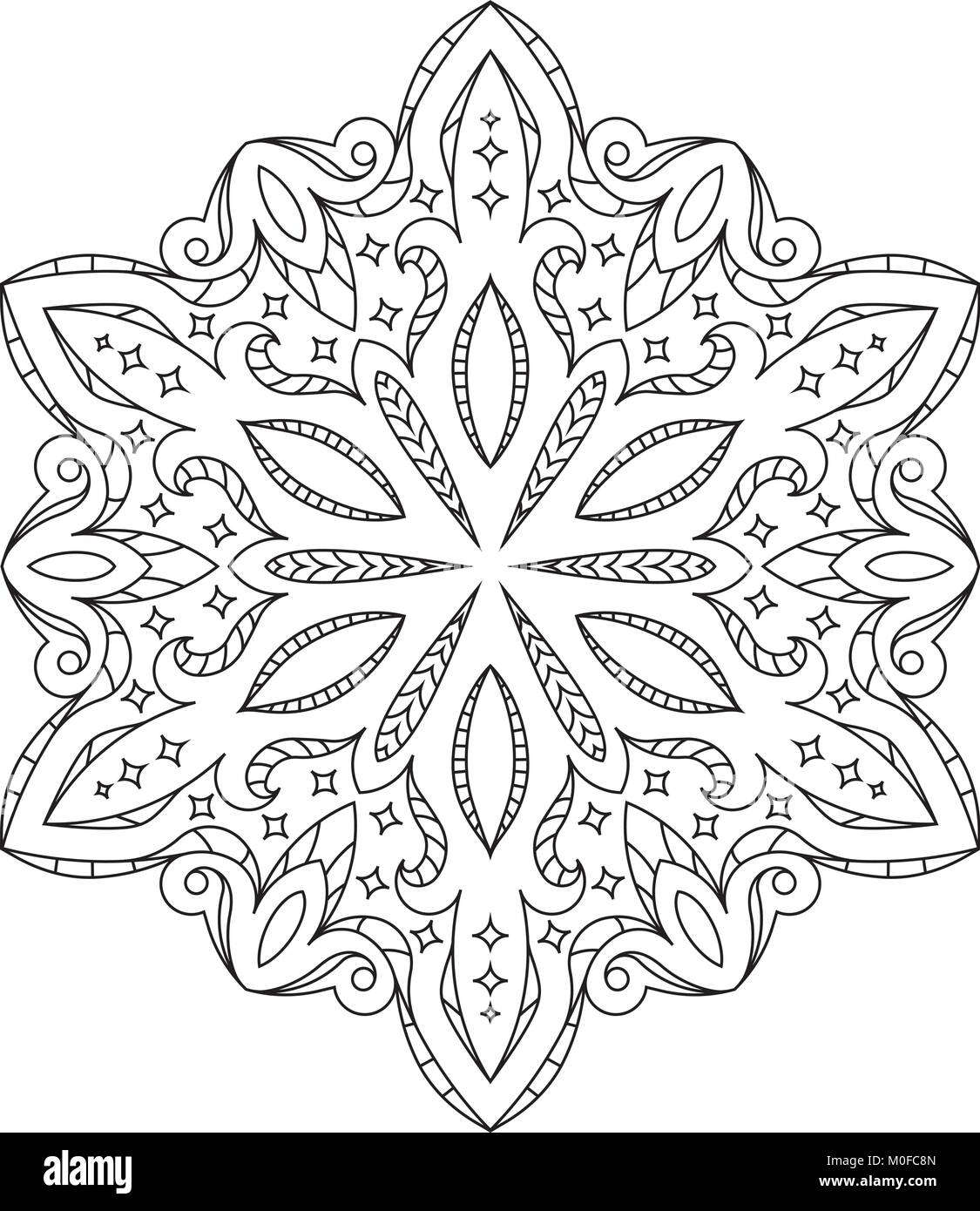 Abstract vector dentelle ronde design - mandala, élément décoratif Illustration de Vecteur