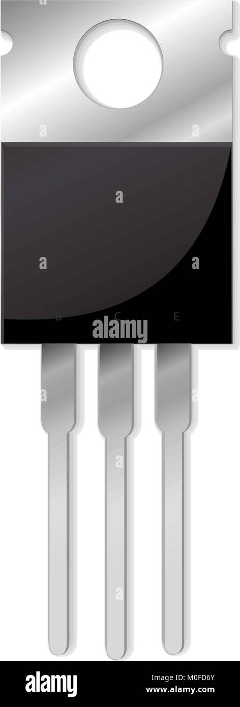 Transistor de puissance isolée. Vector Illustration de Vecteur
