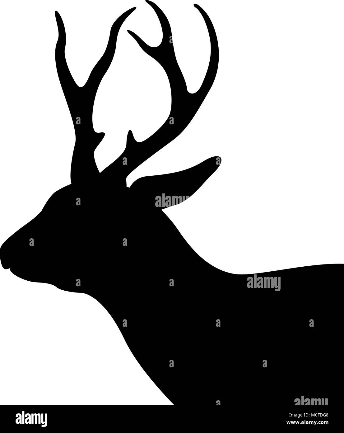 Deer vector illustration silhouette noire côté profil Illustration de Vecteur Deer vector illustration silhouette noire côté profil Illustration de Vecteur