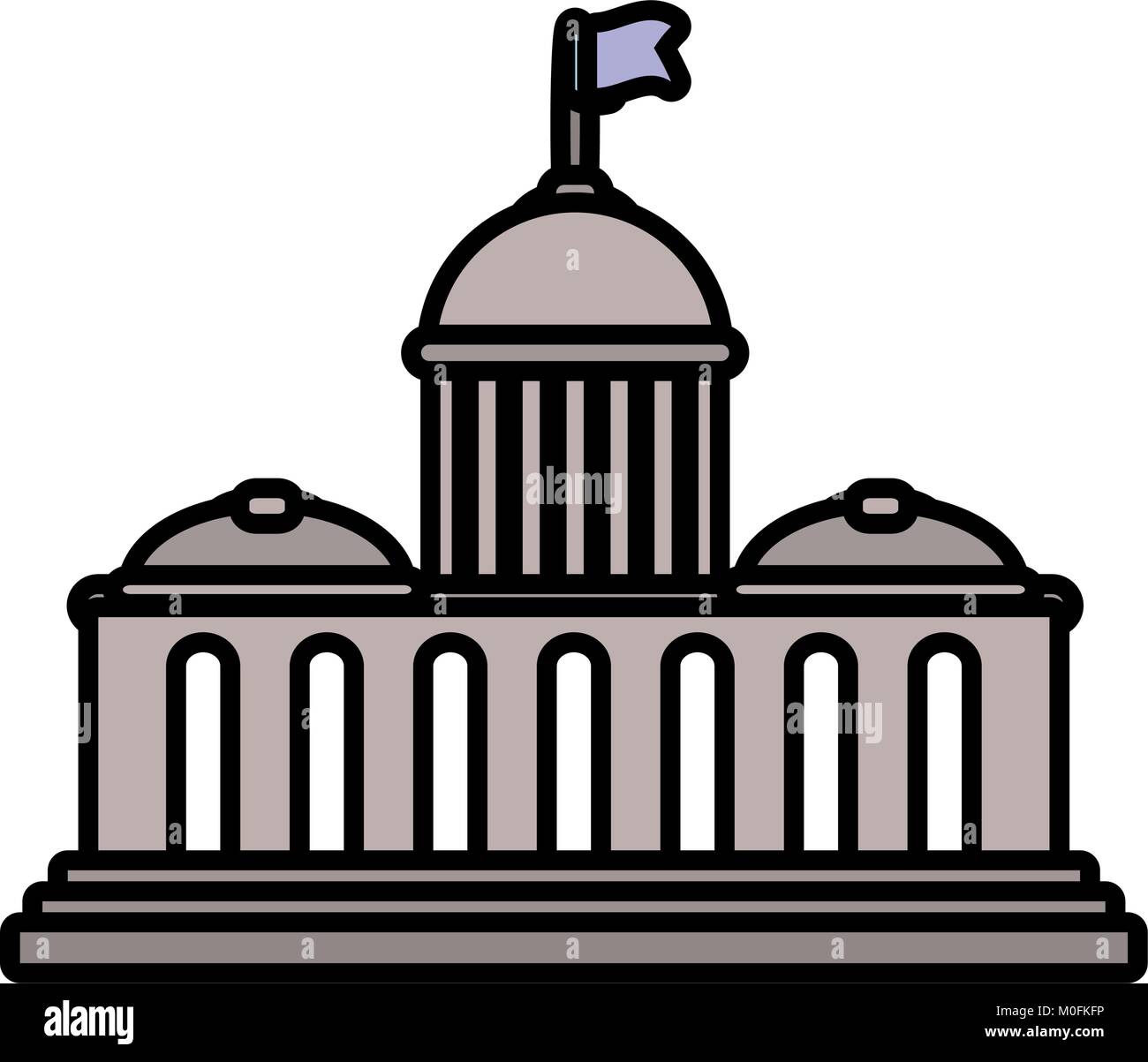 Icône Capitol building Illustration de Vecteur