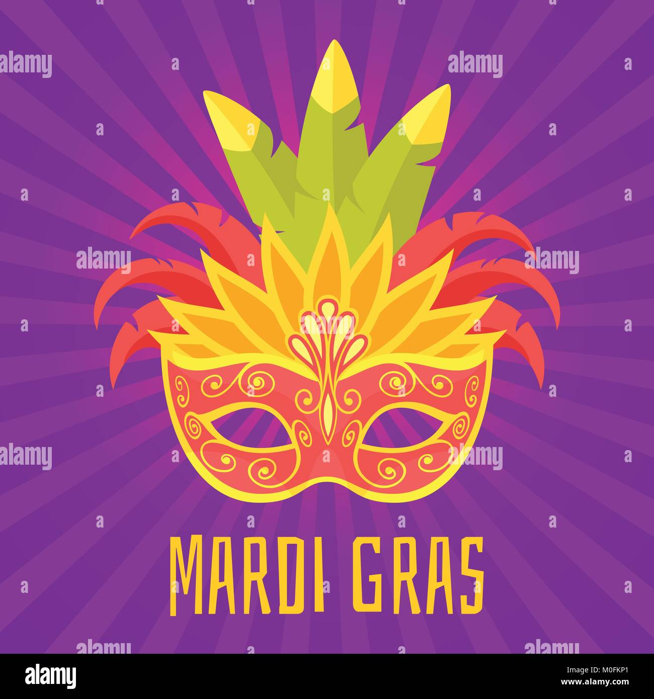 Carte de souhaits Mardi Gras Illustration de Vecteur