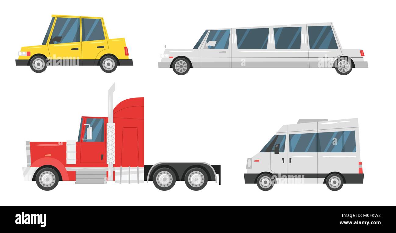 Ensemble de transport de la ville Illustration de Vecteur