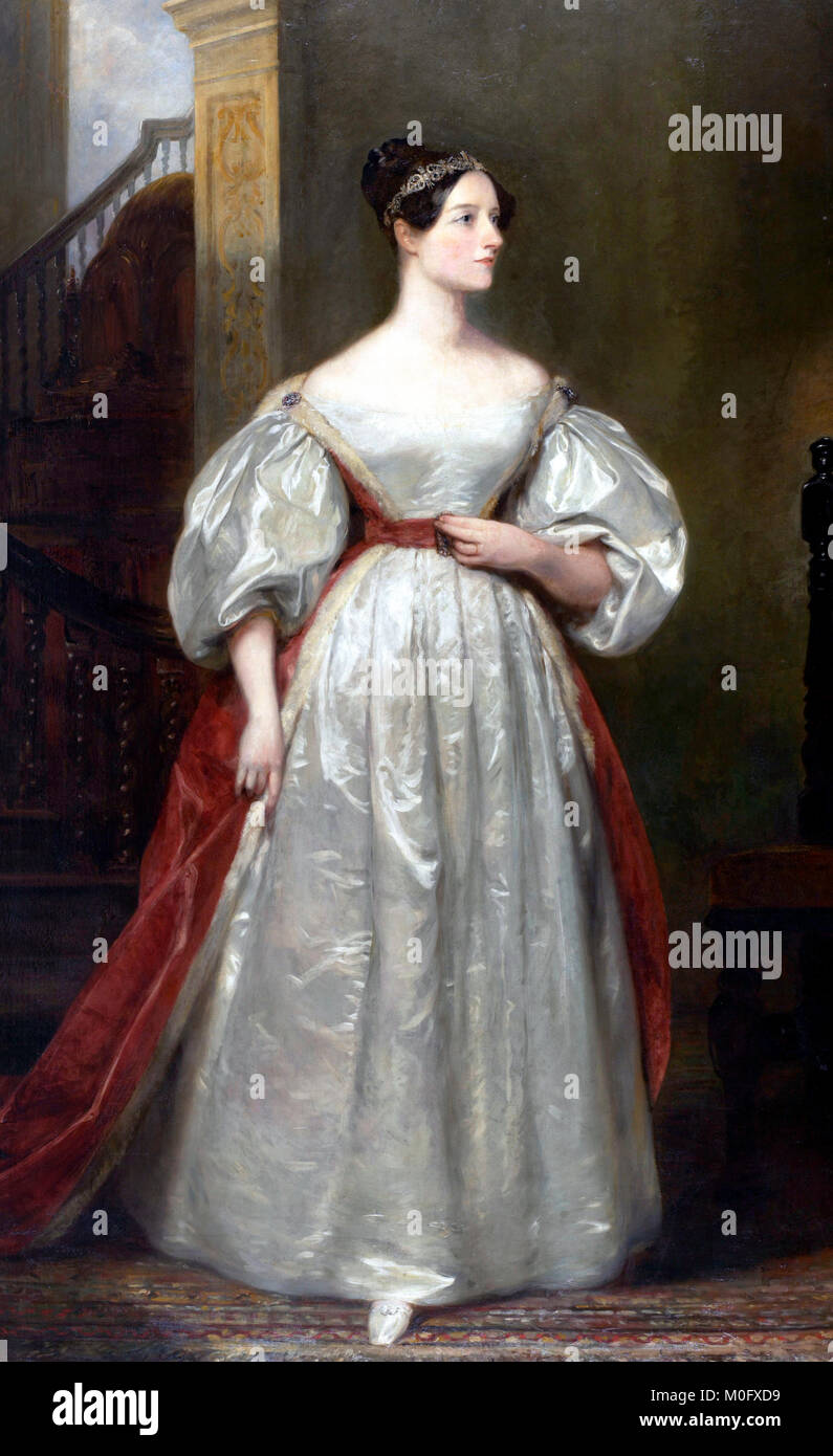 Portrait du Roi de l'Ada, Comtesse de Lovelace (Ada Lovelace) - Sarah Margaret Carpenter, 1836 Banque D'Images