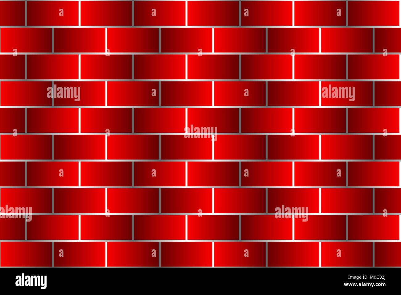 Des briques rouges - vector pattern, mur - fond rouge, Illustration de Vecteur