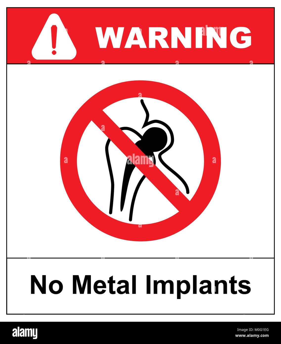 Pas d'articles métalliques ou de montres, pas d'accès pour les personnes ayant des implants métalliques des signes. Vector illustration. Symbole d'avertissement isolated on white Illustration de Vecteur