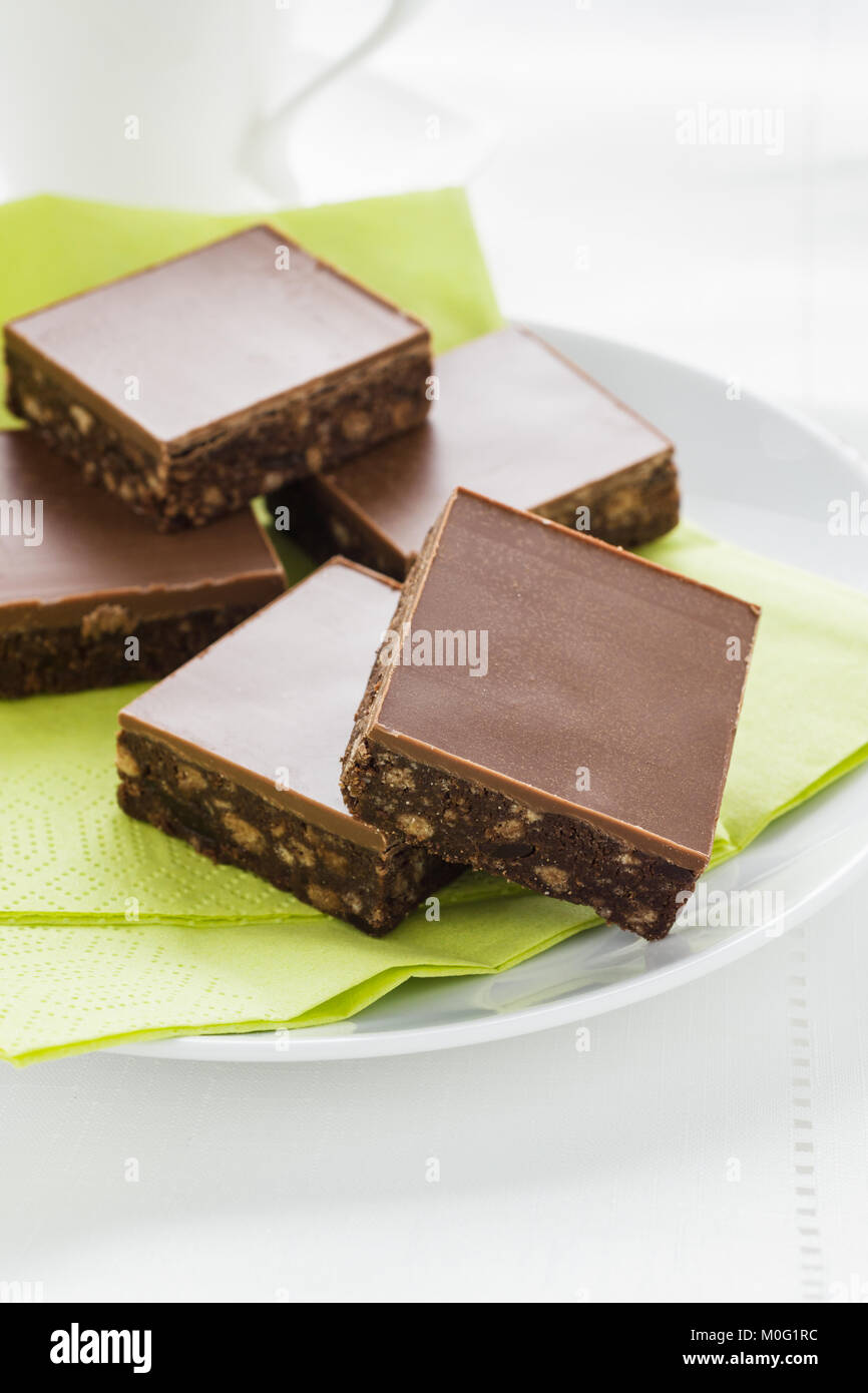 Tiffin Ou Refrigerateur Gateau Une Confection Du Cacao Biscuit Ecrase De Fruits Secs Et De Chocolat Fondu Puis Refrigerees Photo Stock Alamy