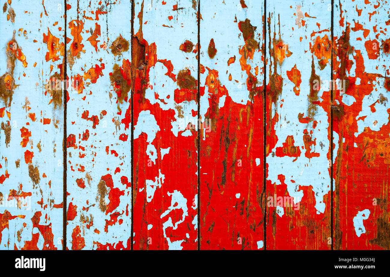 Grunge fond de bois peint en rouge Banque D'Images