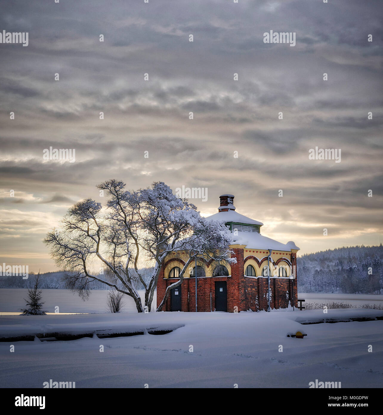 Une paisible journée d'hiver en Suède Banque D'Images