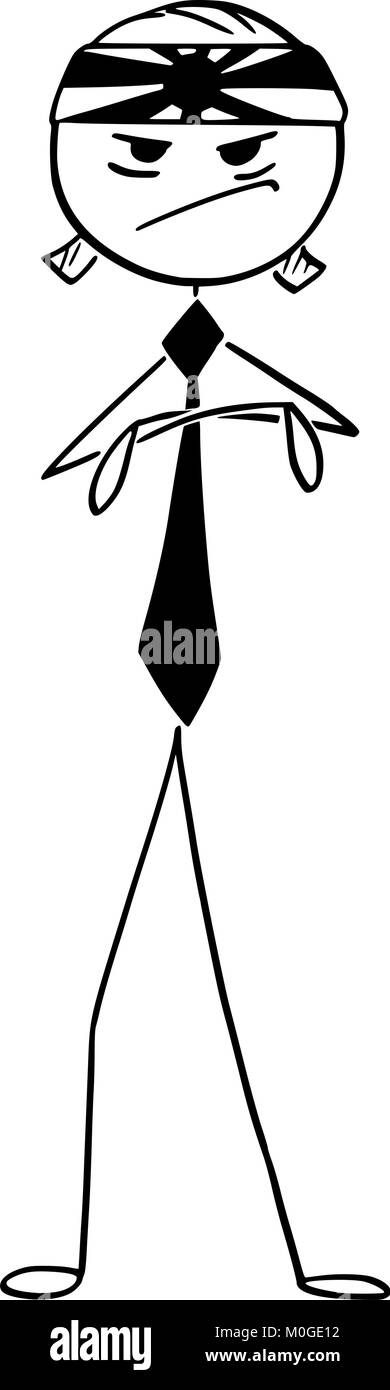 Caricature de conceptuel de la Stratégie d'affaires d'affaires de Suicide Illustration de Vecteur