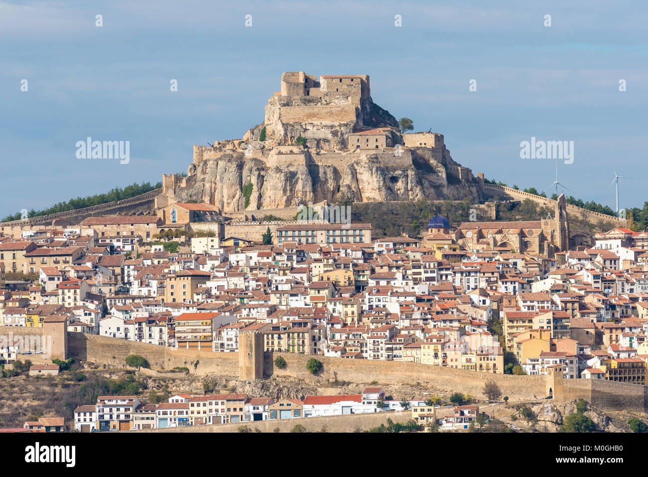 Voir à l'ancienne ville médiévale de Morella, Castellon, Espagne Banque D'Images