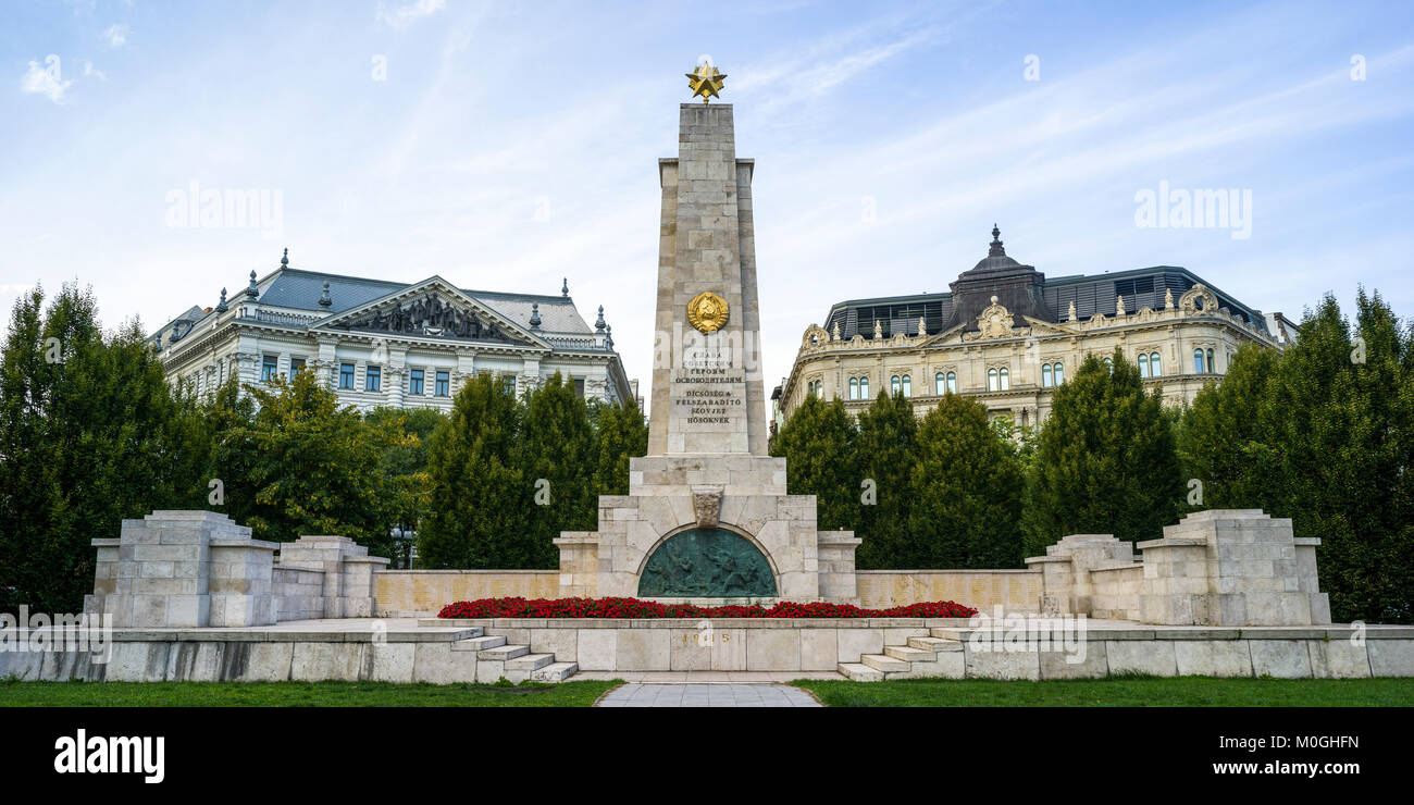 Mémorial de l'Armée rouge à la place de la liberté ; Budapest, Budapest, Hongrie Banque D'Images