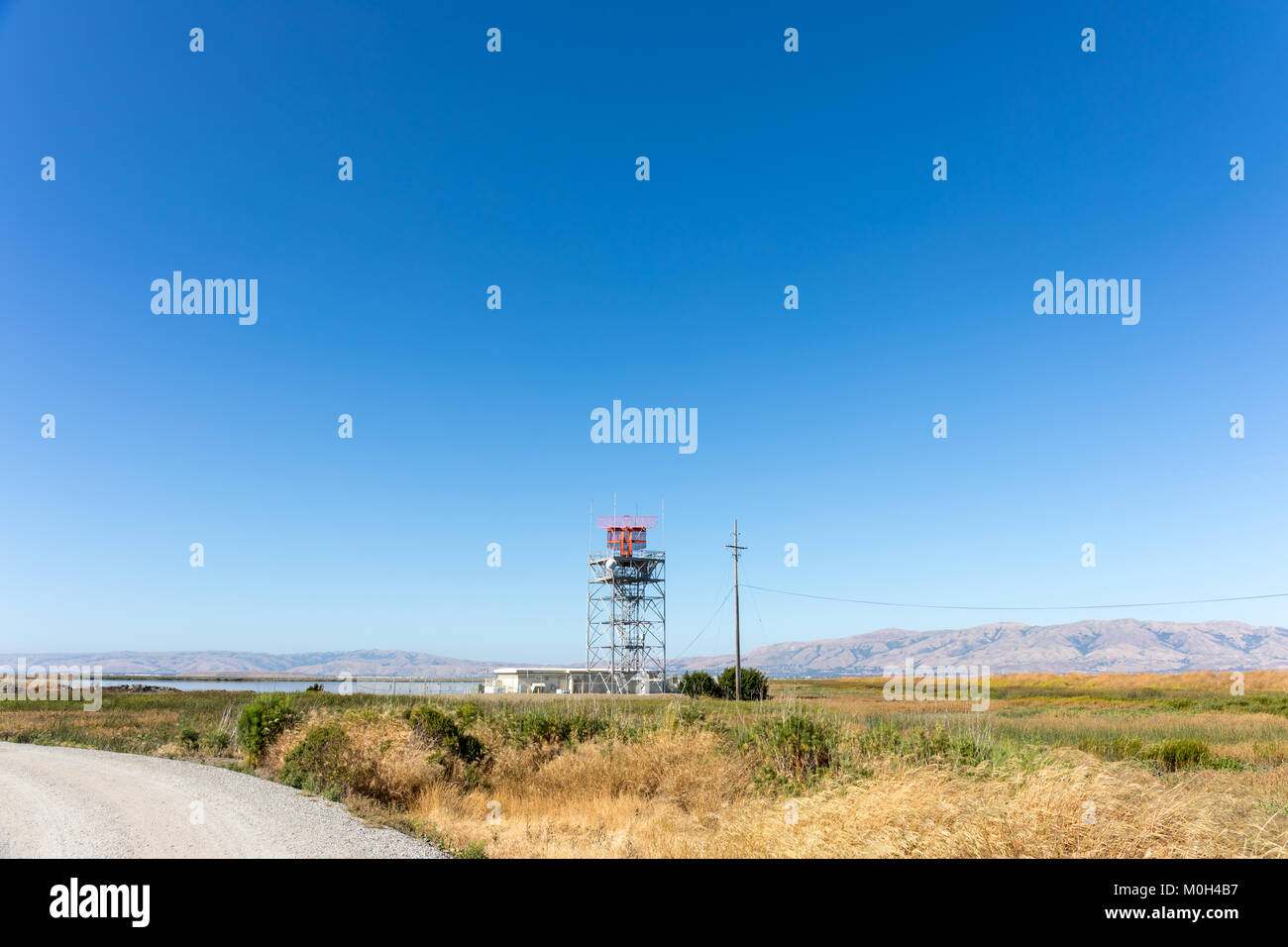 La superficie des terres humides, Sunnyvale, CA Banque D'Images