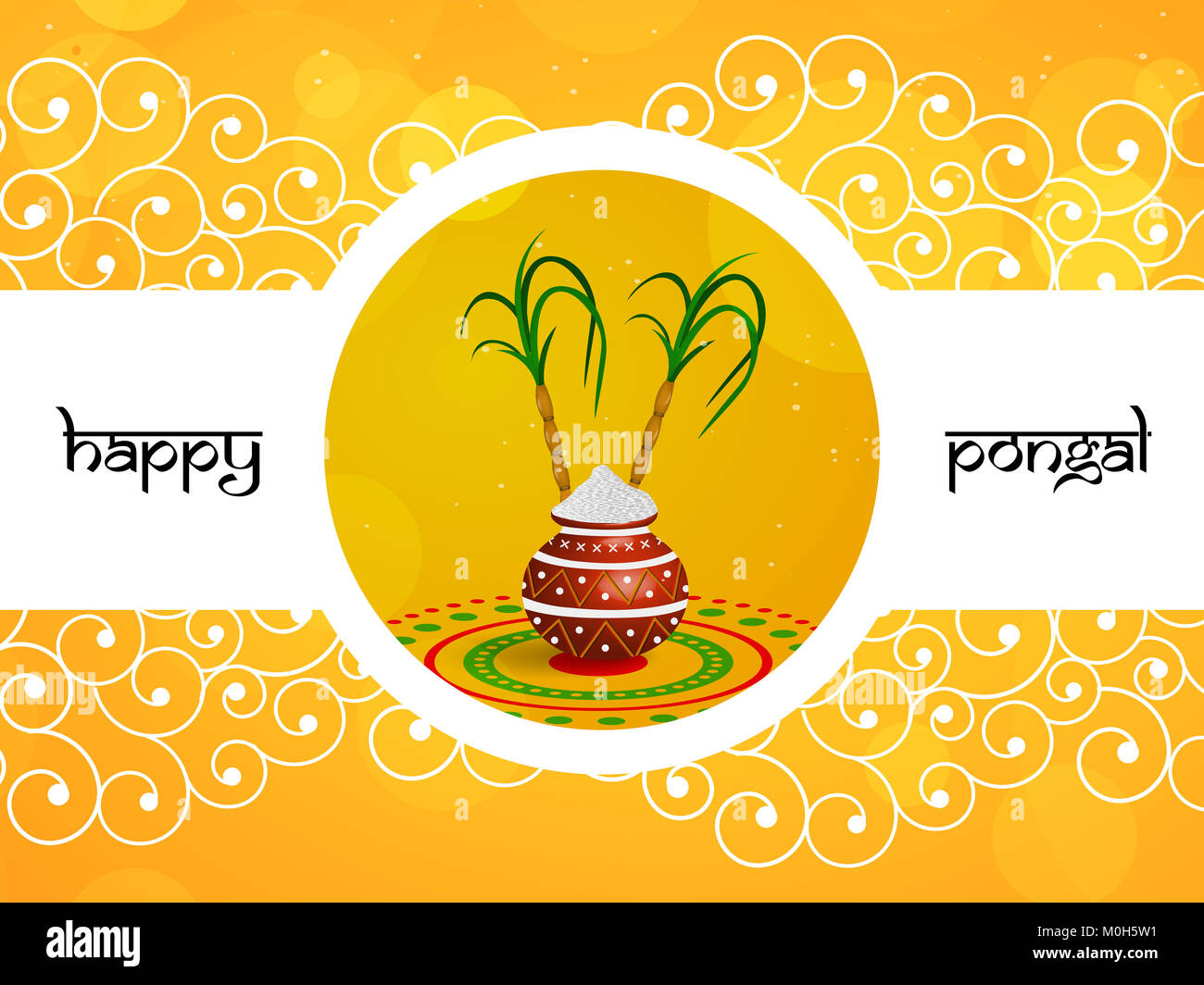 Illustration de fond Pongal festival indien Banque D'Images