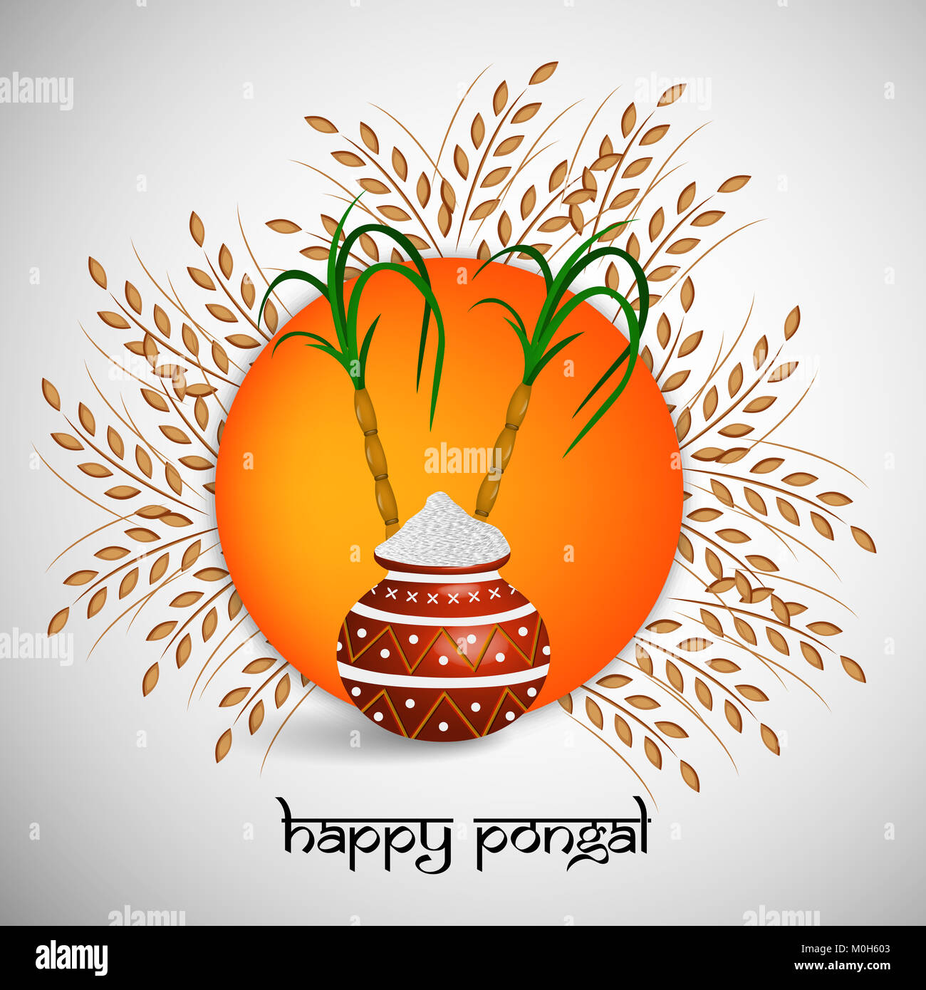 Illustration de fond Pongal festival indien Banque D'Images