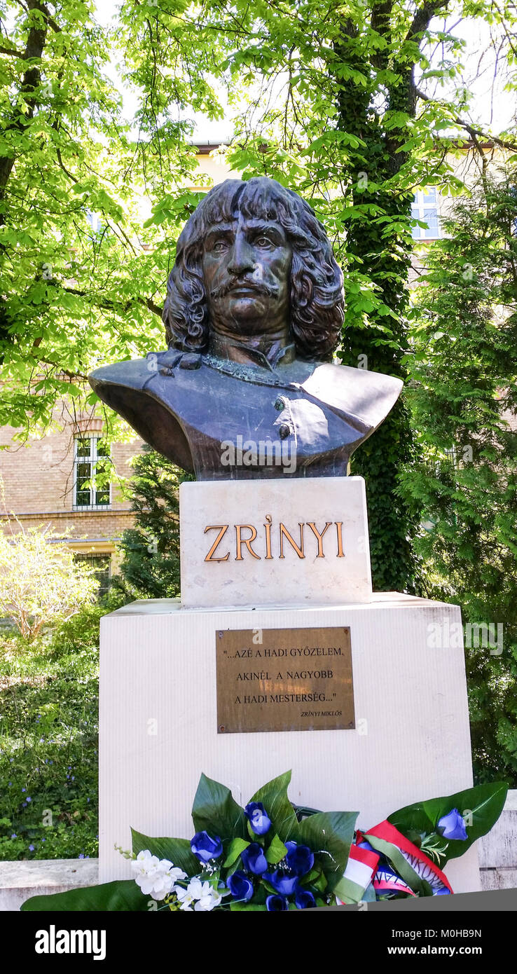 Buste de Miklós Zrínyi Miklós Zrínyí à l'Académie militaire-2 Banque D'Images