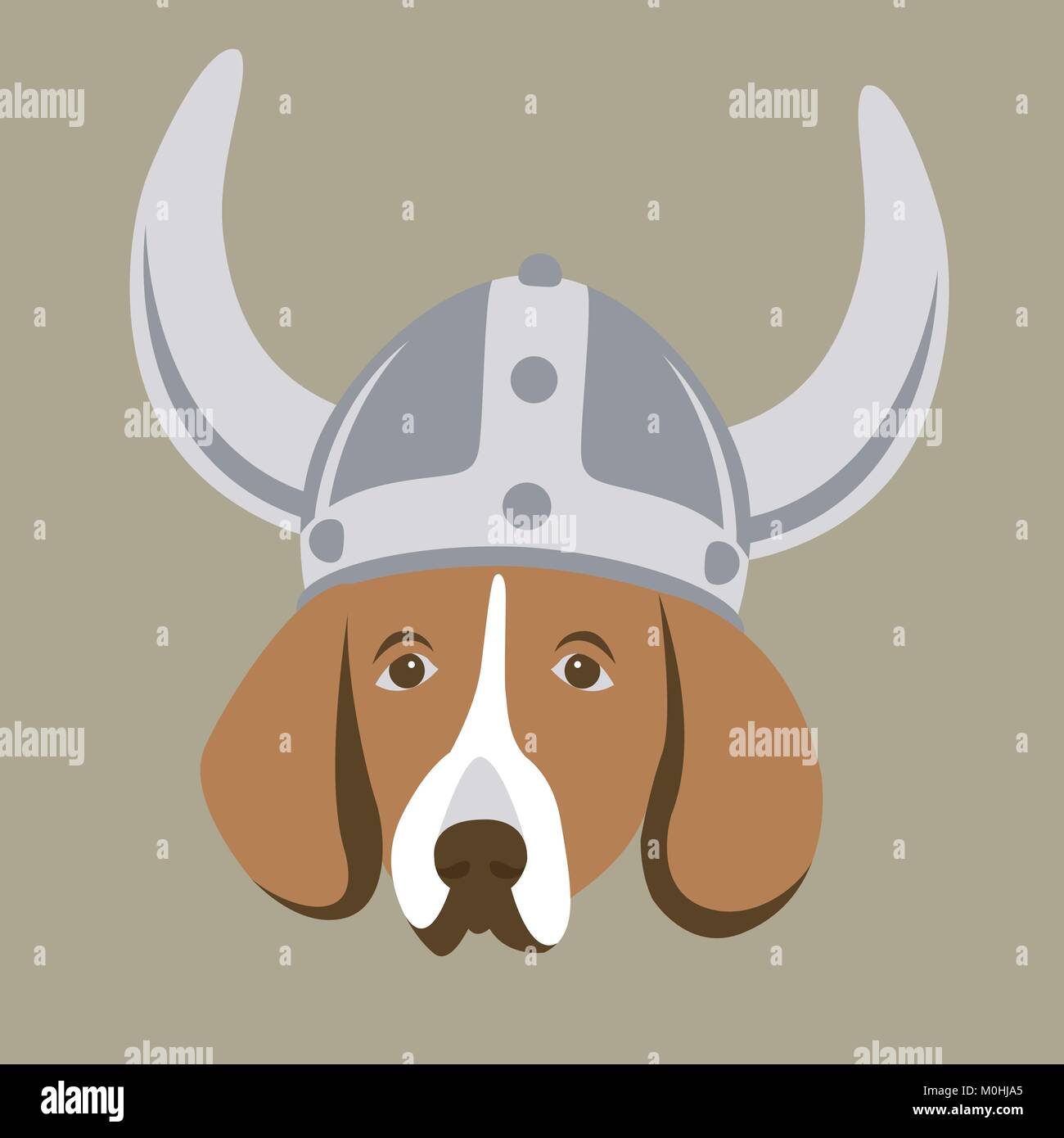 En face de chien Casque viking vector illustration style télévision vue avant Illustration de Vecteur En face de chien Casque viking vector illustration style télévision vue avant Illustration de Vecteur