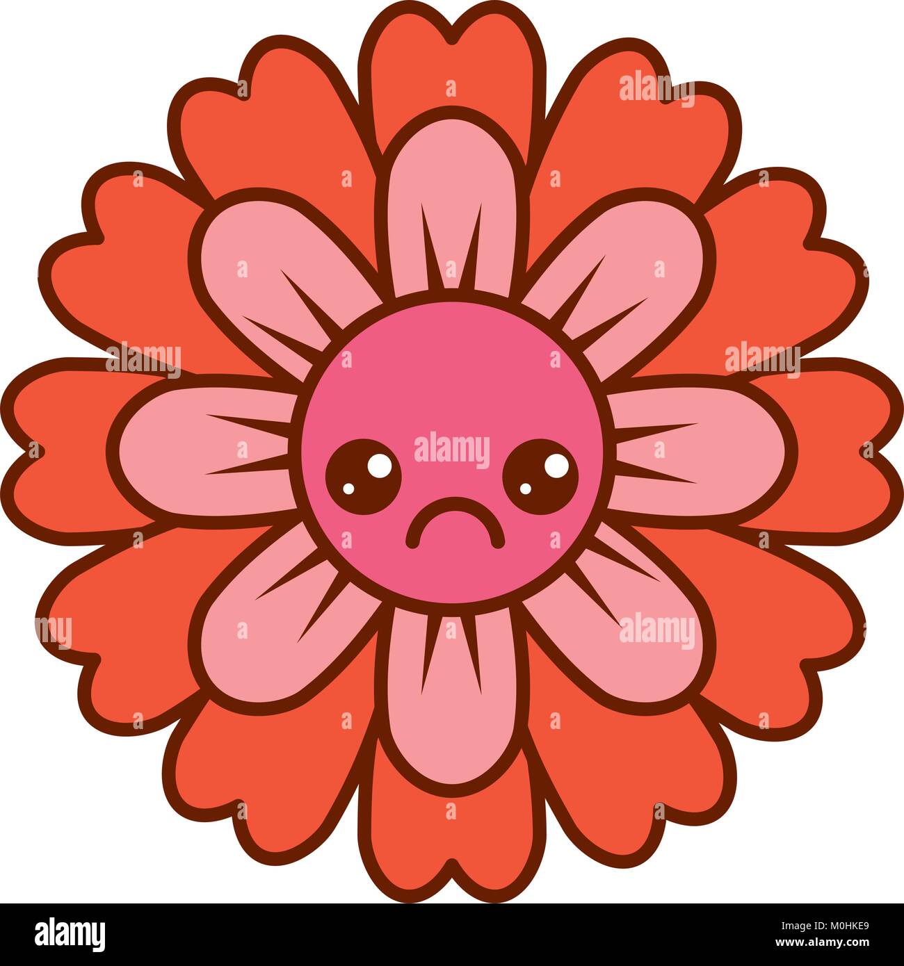 Pétales de fleurs kawaii cute cartoon Illustration de Vecteur