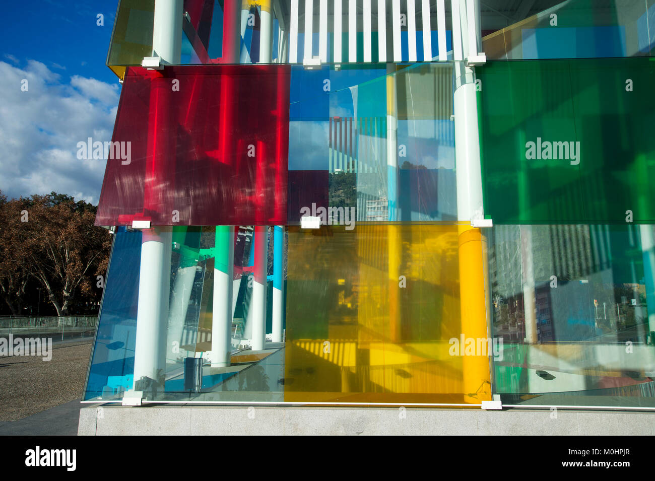 Malaga, Espagne. Costa del sol. Centre d'art Pompidou Banque D'Images