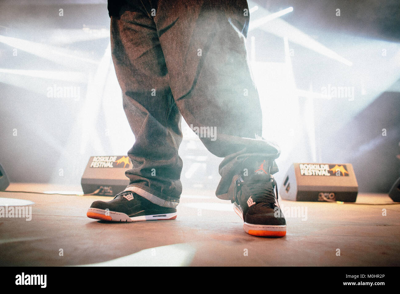 Pantalons bouffants et Nike Air Jordan. Danemark 2013. Banque D'Images