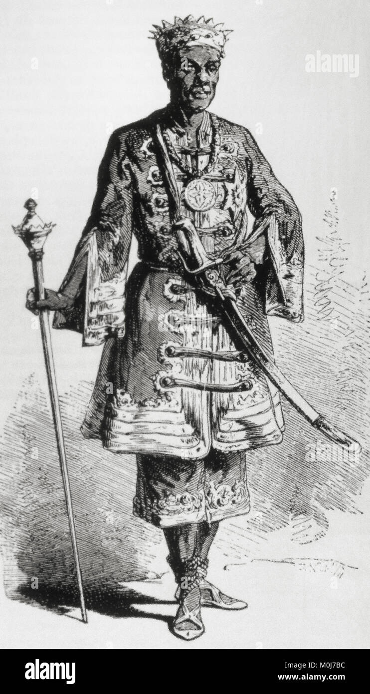 Ghezo ou Gezo. Le roi du Dahomey (1818-1858) Banque D'Images