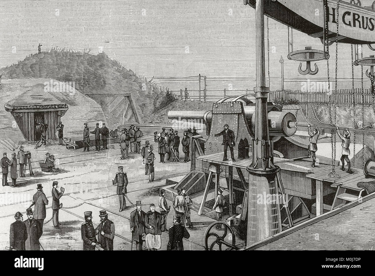 Les expériences de l'ateliers de fonderie de H.Gruson dans Buckau (Prusse) Banque D'Images