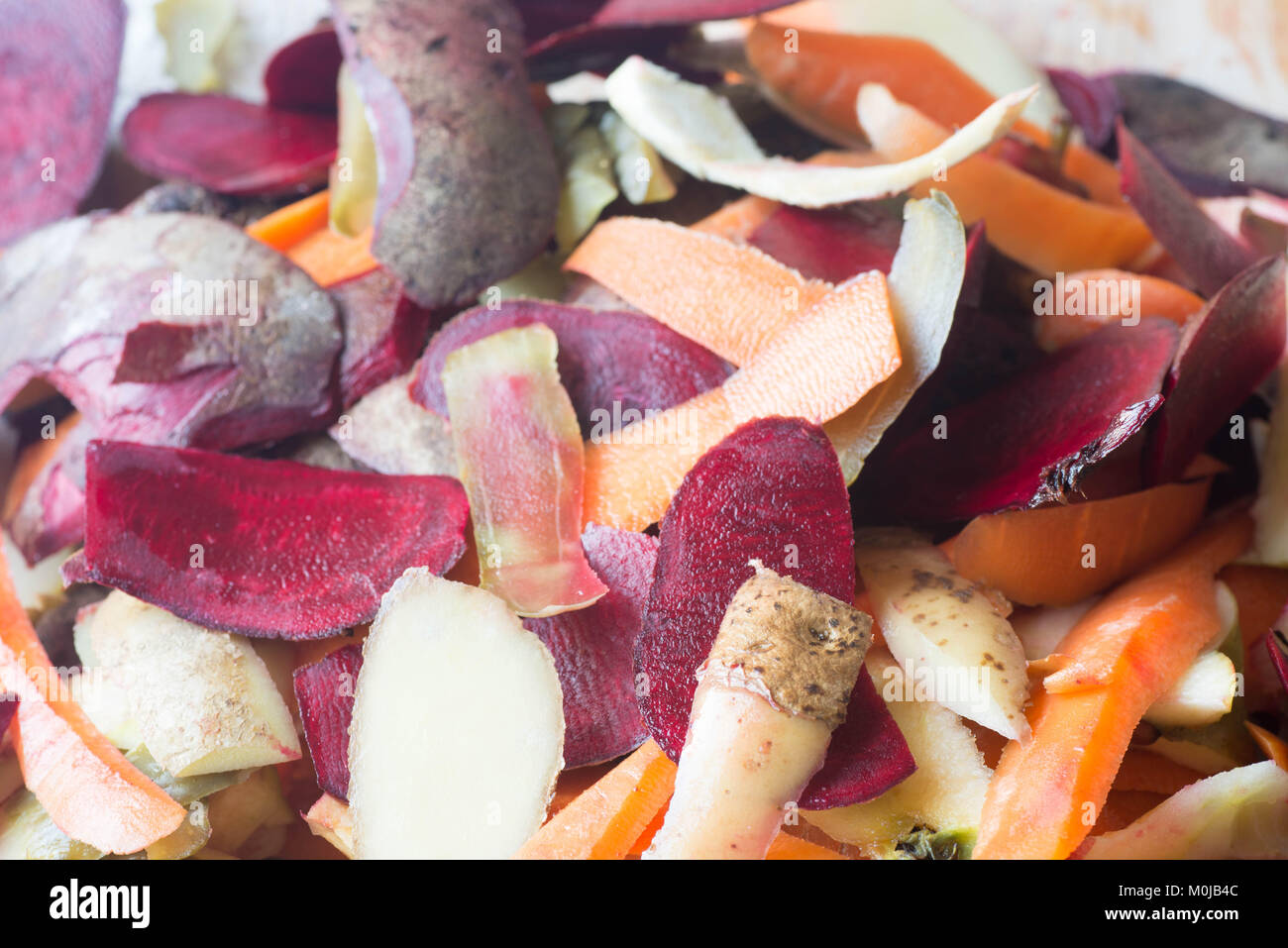 Tas de pourriture des fruits et légumes cuisine scraps Banque D'Images