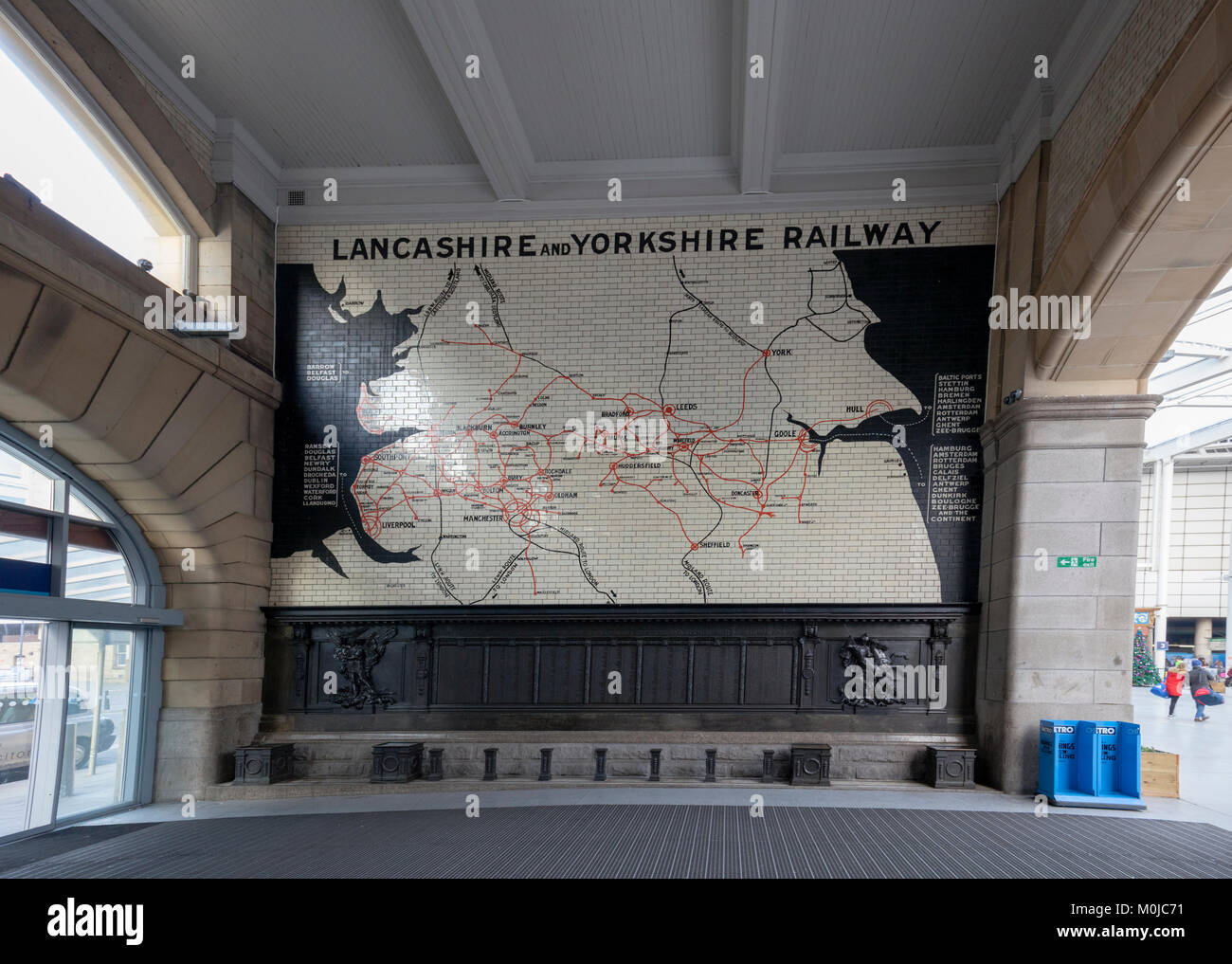 La gare Victoria de Manchester Lancashire & Yorkshire Railway map Banque D'Images