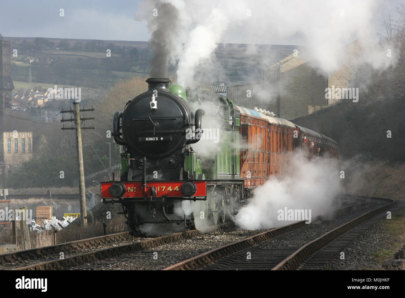 Great Northern Railway Locomotive à vapeur N2, Keighley et chemin de fer de la vallée d'une valeur de - 12 Février 2010 Banque D'Images