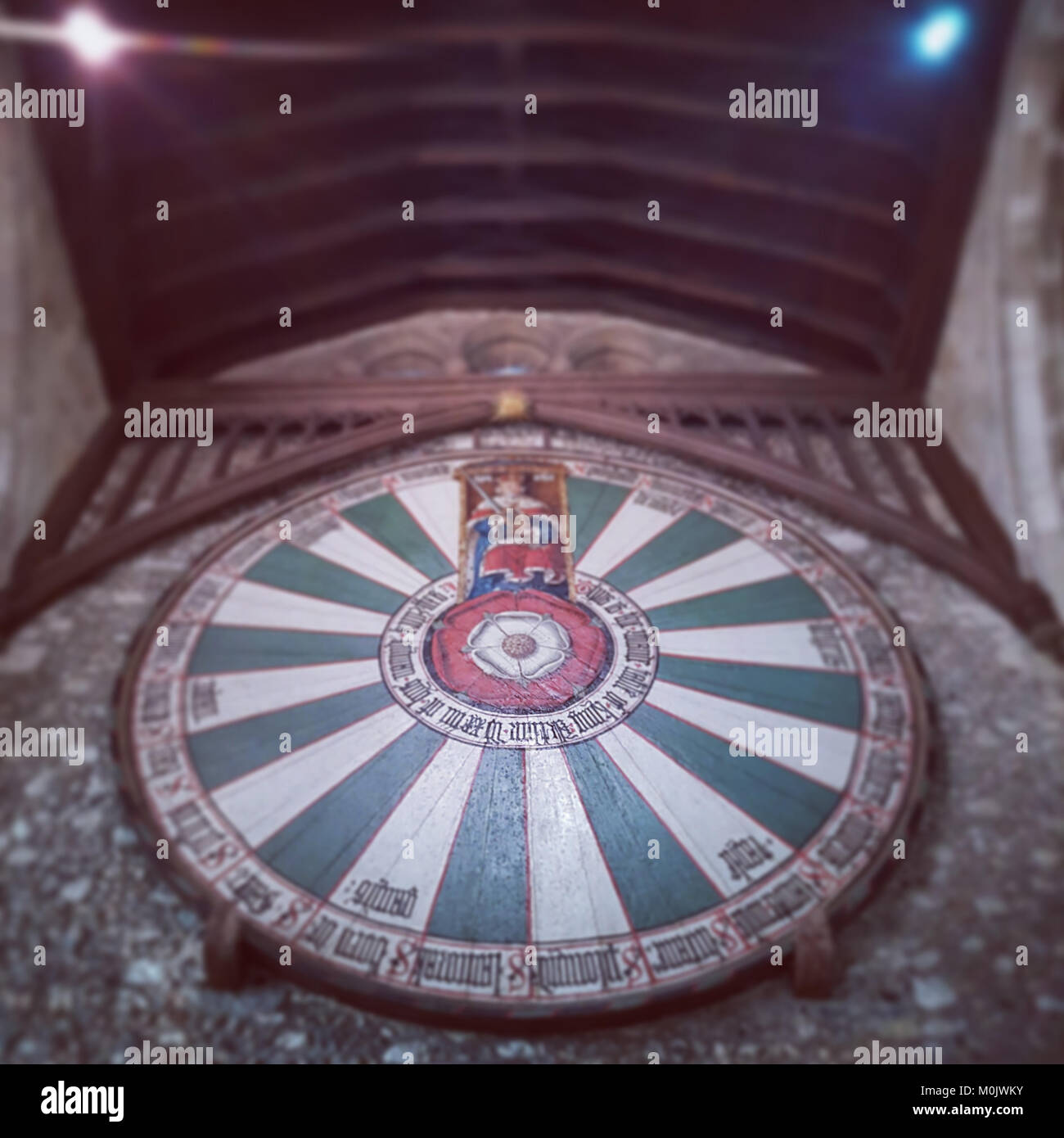 La Table ronde du Roi Arthur, Winchester Grand Hall Banque D'Images