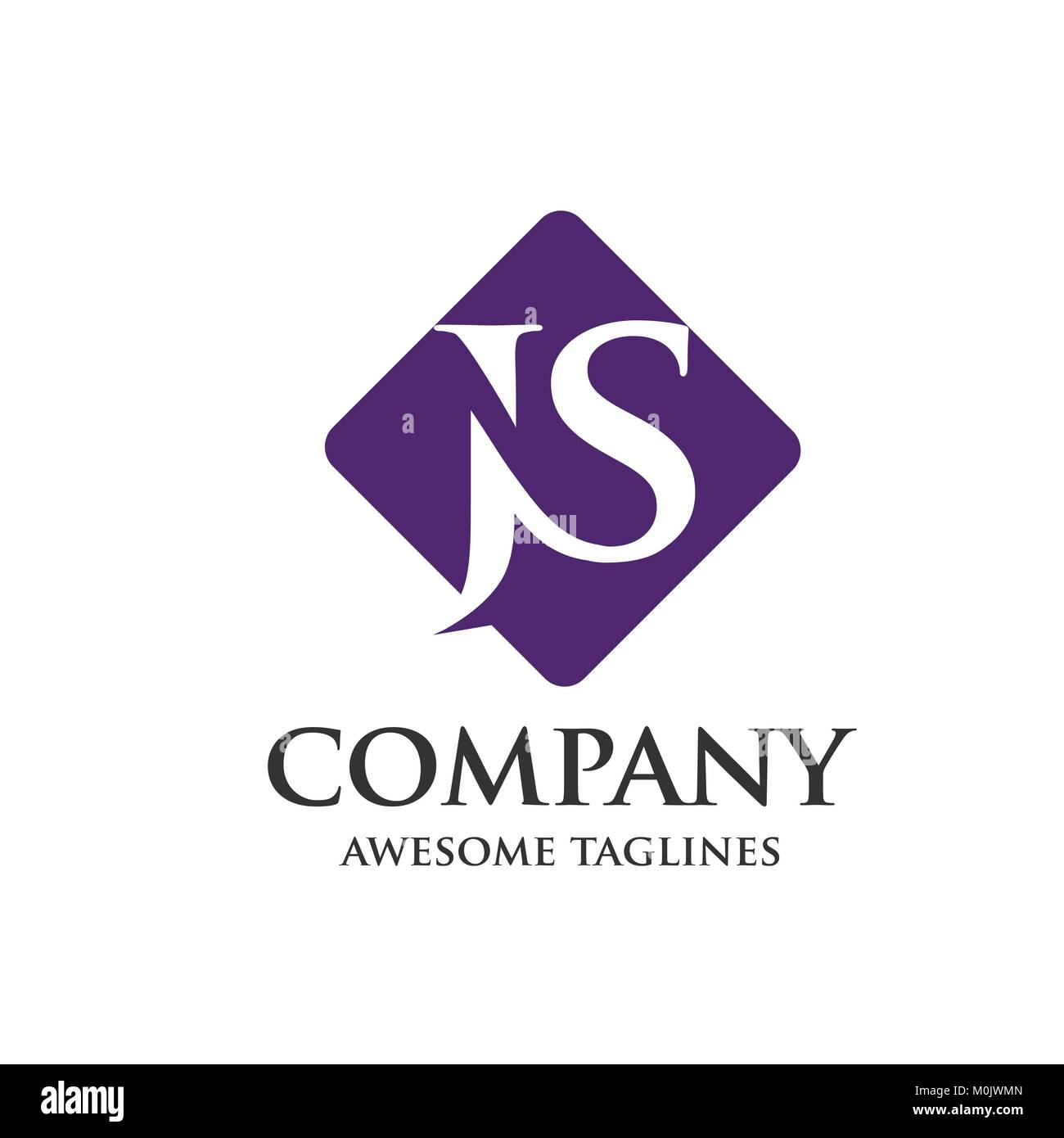 Concept créatif de la lettre J et S, J, S, Lettre J,js lettre vector Illustration de Vecteur