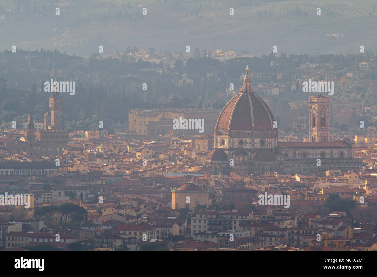 Florence : la vue de Fiesole Banque D'Images